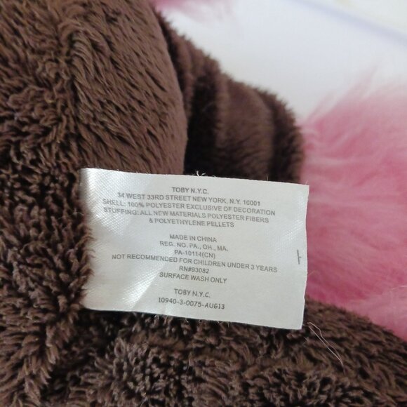 Toby NYC Kids Girls Brown & Pink "Take Me Everywhere" Horse Bag Purse Plush 20" - Picture 11 of 12
